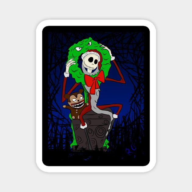 Nightmare Before Christmas Magnet by RG Illustration