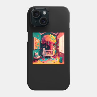 Colorful Nursury Room Drawing Illustration Phone Case