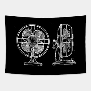 Electric Fan Vintage Patent Drawing Tapestry