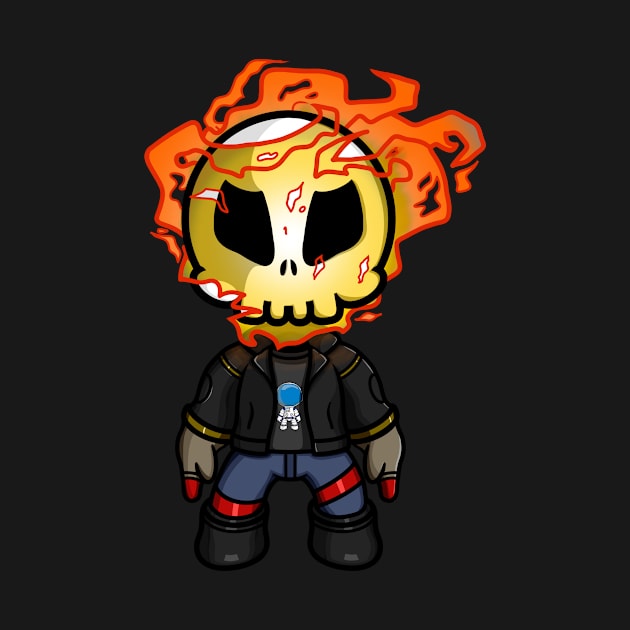 Flaming skully by Hoofster