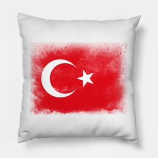 Turkey flag isolated Pillow