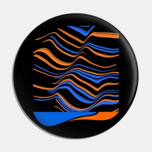 Orange and blue Pin