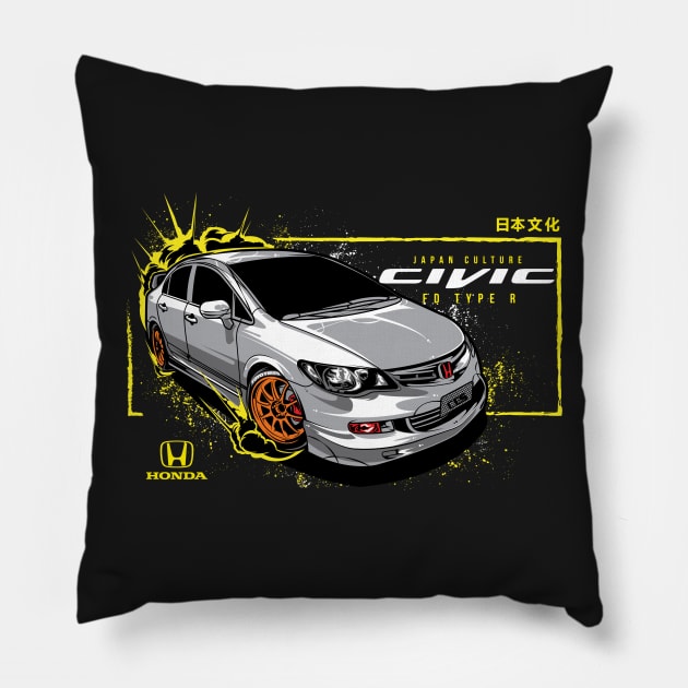 Civic Type R Pillow by cungtudaeast