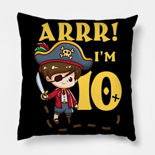 10th Birthday Pirate Captain Pillow