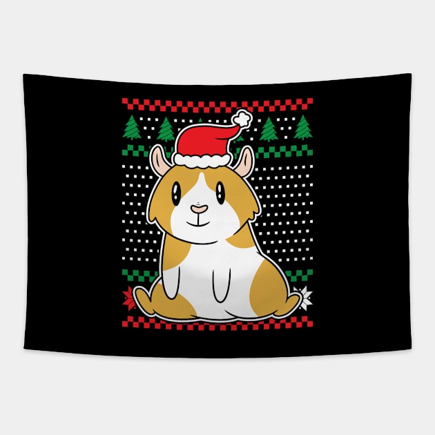 Ugly Christmas Sweaters Cute Guinea Pig Tapestry by JS Arts