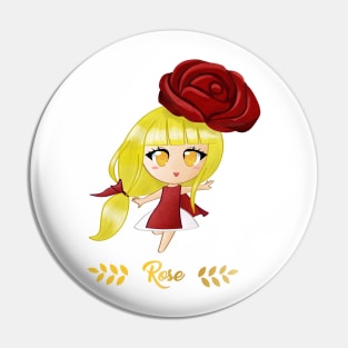 Rose Flower Girl Pin