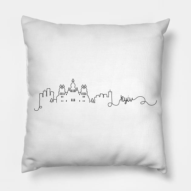 Kyiv City Signature Pillow by kursatunsal