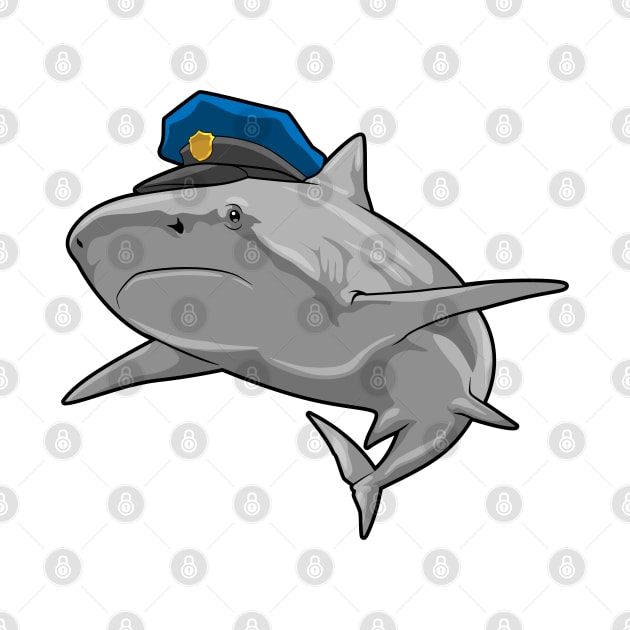 Shark as Police officer Police by Markus Schnabel