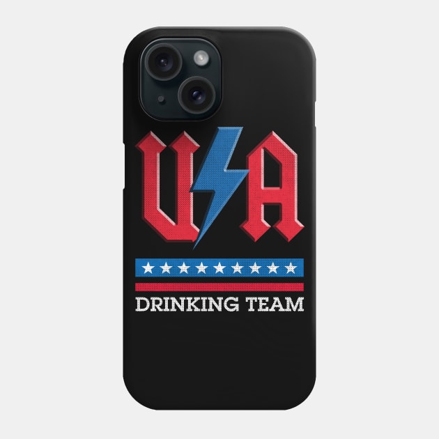 USA rock n roll thunder lightning style Drinking team Phone Case by opippi