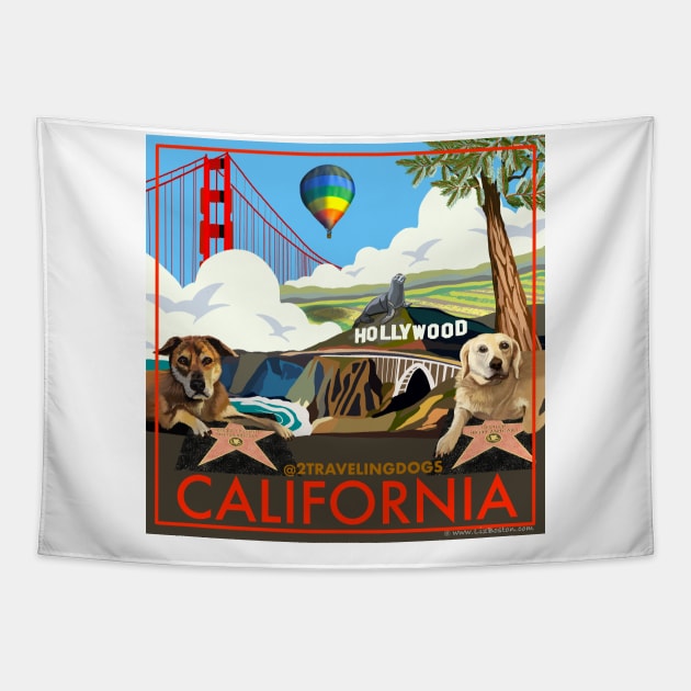 2 Traveling Dogs - California Tapestry by 2 Traveling Dogs
