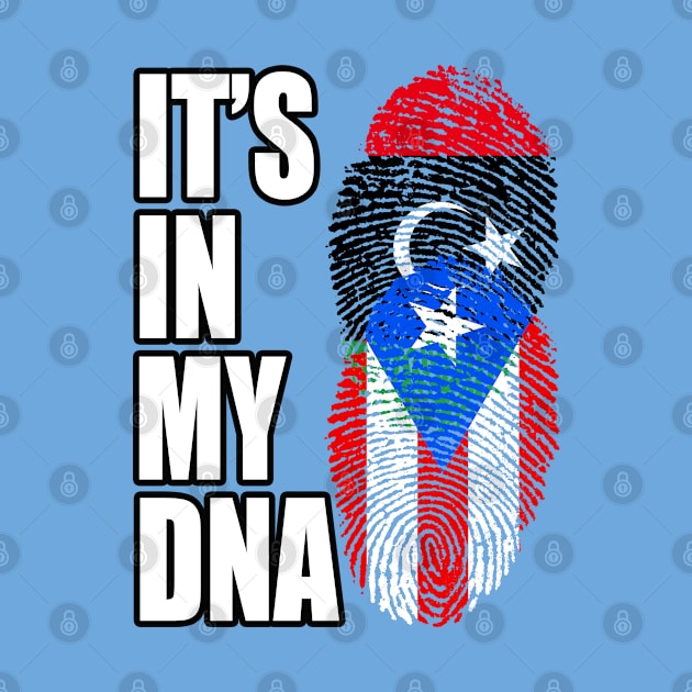 Puerto Rican And Libyan Mix DNA Flag Heritage by Just Rep It!!