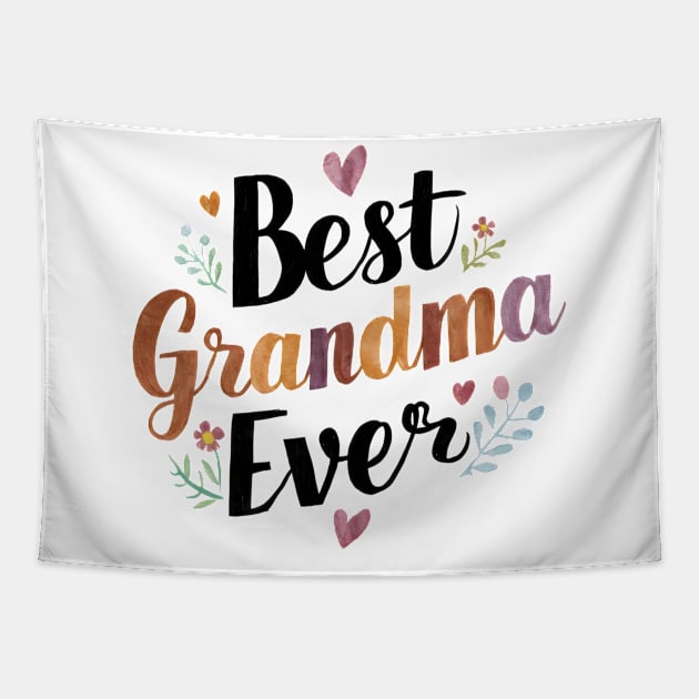 Best Grandma Ever Retro Vintage Aesthetic Tapestry by Starart Designs