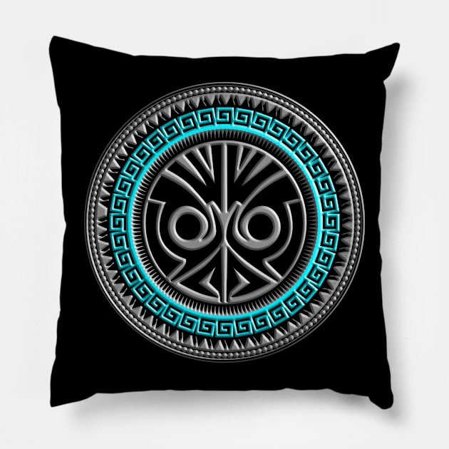 POLYNESIAN MASK 6 Pillow by GardenOfNightmares