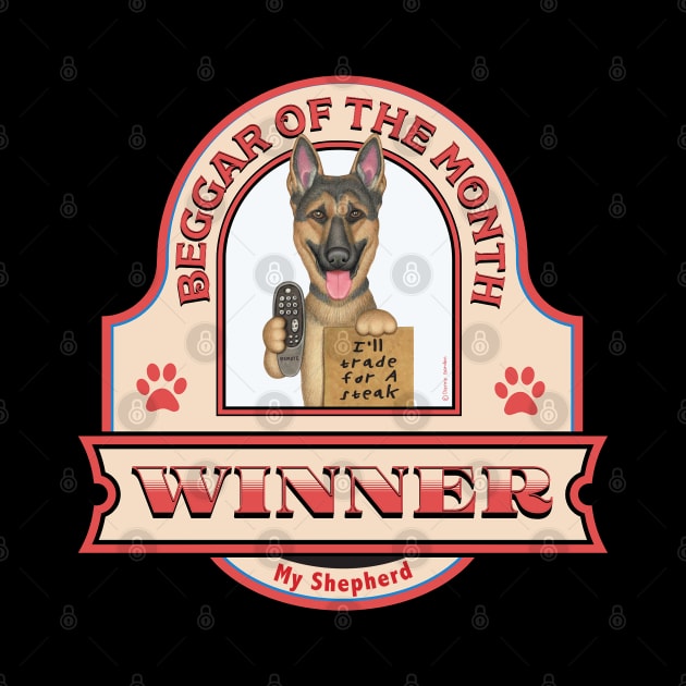 German Shepherd-Beggar of the Month Winner by Danny Gordon Art