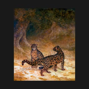 Clouded Leopards by Jacques–Laurent Agasse T-Shirt