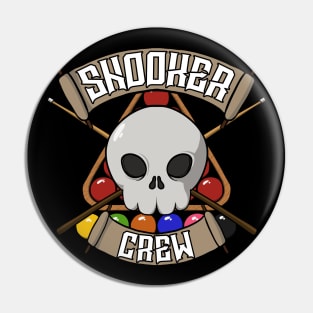 Snooker crew Jolly Roger pirate flag Pin