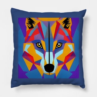 Pop Art Wolf Pillow