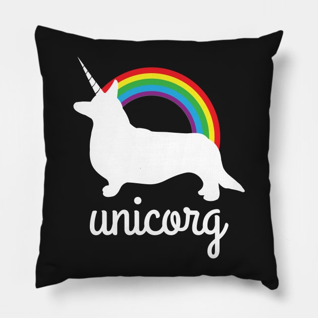 Unicorg Corgi Unicorn Pillow by Dirt Bike Gear