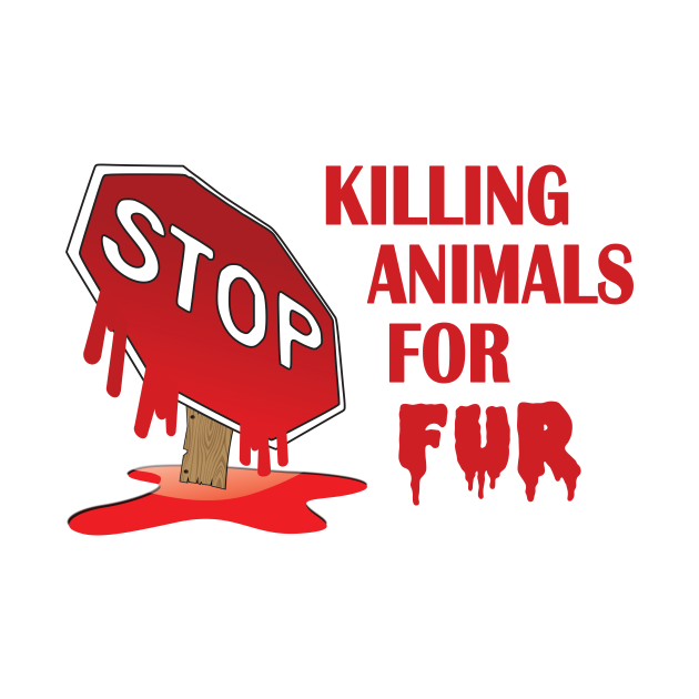 STOP killing animals for Fur - Anti Fur No Fur - Tapestry | TeePublic UK
