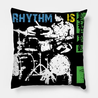 Rhythm Is Life - Modern Art Style Pillow