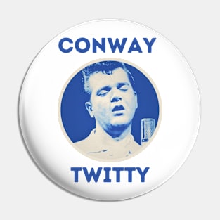 conway twitty || light blue Pin