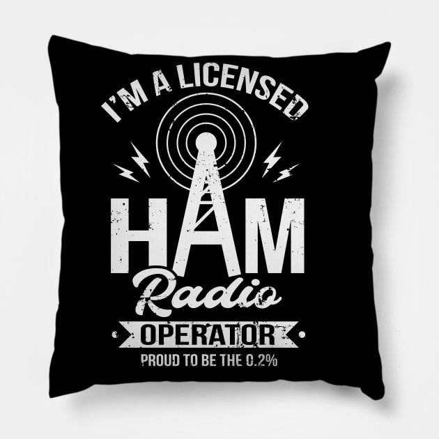 Ham Radio Operator Gift Pillow by ryanjaycruz