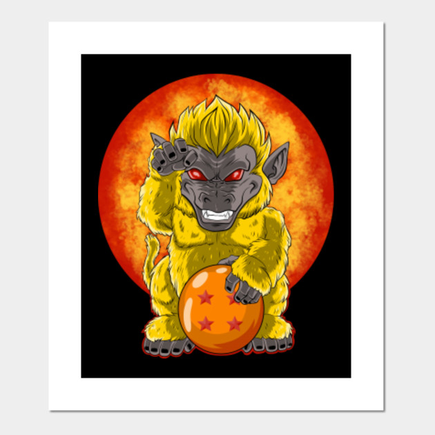 Lucky Oozaru Dragonball Z Posters And Art Prints Teepublic