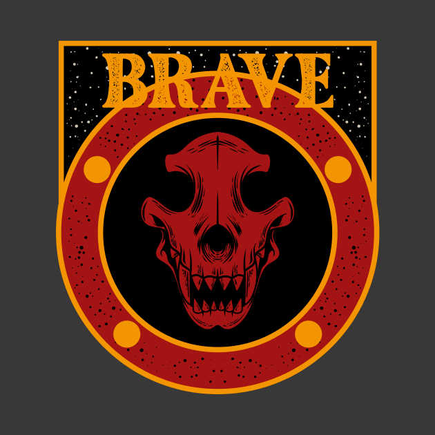 Vintage Skull - Brave by Harrisaputra