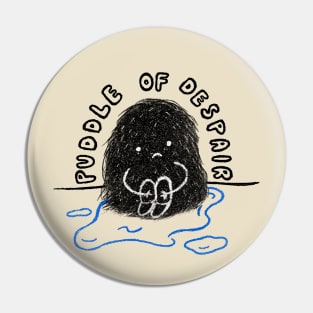 Stick Figure Puddle Of Despair Pin