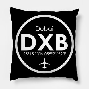 DXB, Dubai International Airport Aviation T-Shirt Pillow