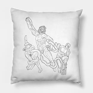 Laocoon and his Sons Uncolored Pillow