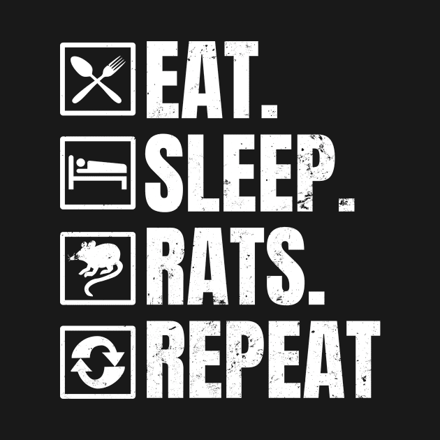 Pet Rat Shirt | Eat Sleep Rats Repeat Gift by Gawkclothing