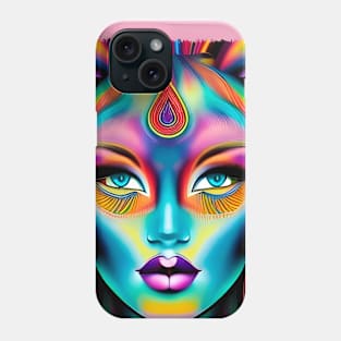 Catgirl DMTfied (27) - Trippy Psychedelic Art Phone Case