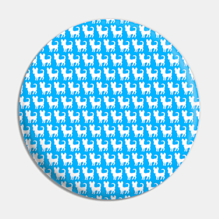 Chihuahua silhouette print (mini) turquoise Pin