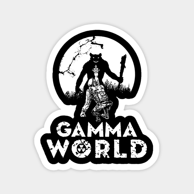 Gamma World (Black Print) Magnet by Miskatonic Designs
