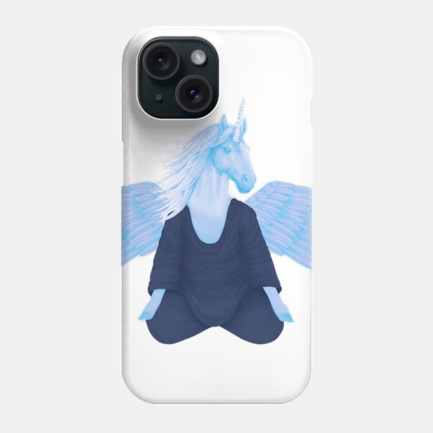 meditating pegasus 3 Phone Case by KindSpirits