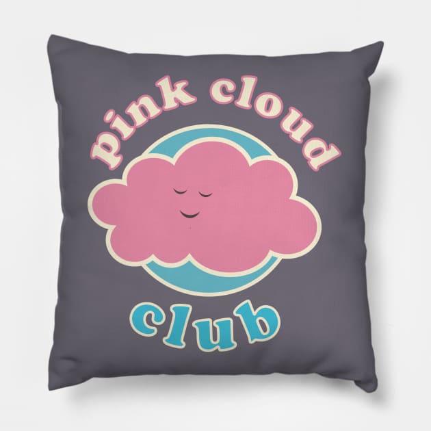 Pink Cloud Club Pillow by FrootcakeDesigns