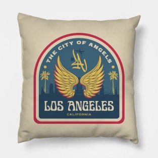 Vintage Los Angeles Print Pillow