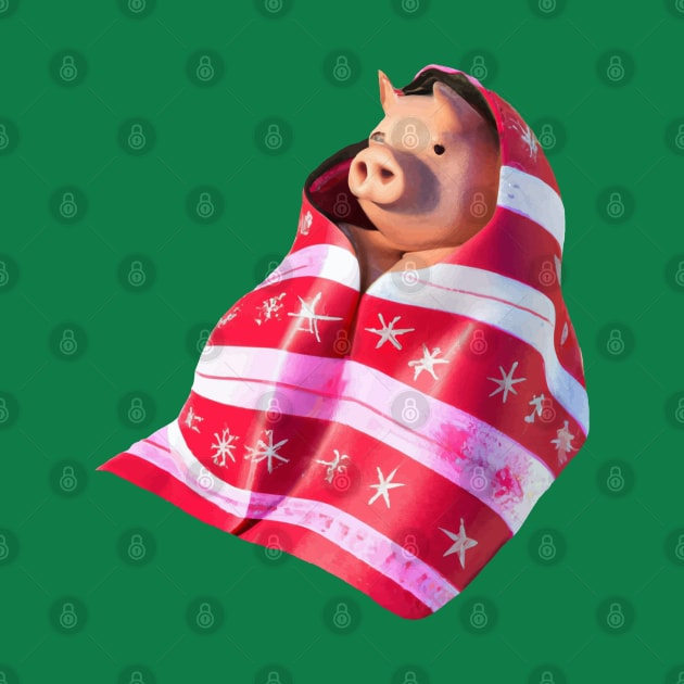 Pigs In Blankets A Fun Pig Wrapped In A Throw by taiche