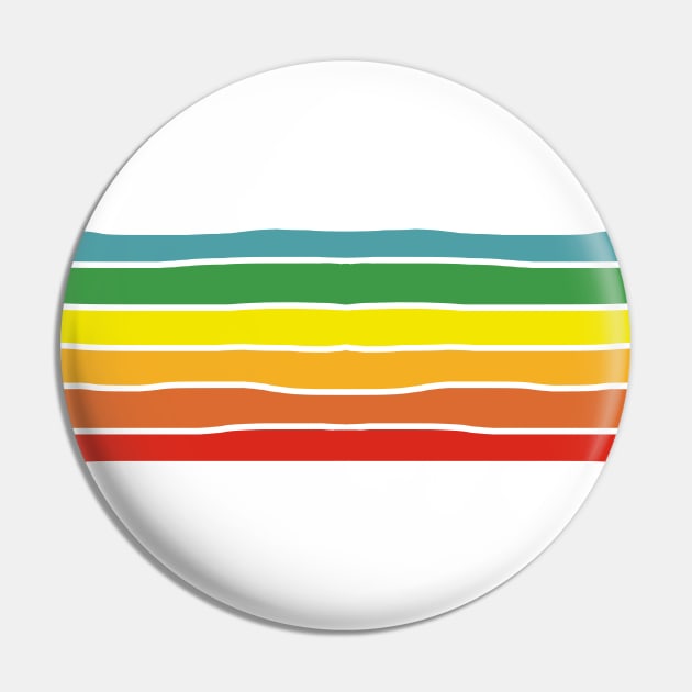 Six Stripes of Energy Pin by ellenhenryart