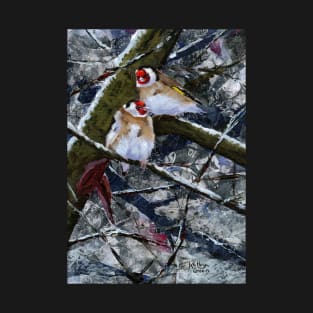 Goldfinches in winter T-Shirt