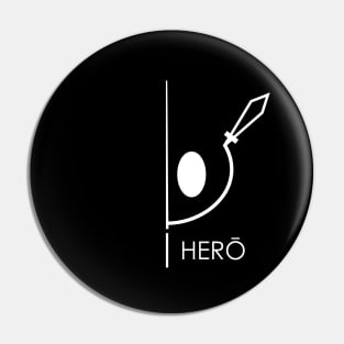 Hero - white Pin