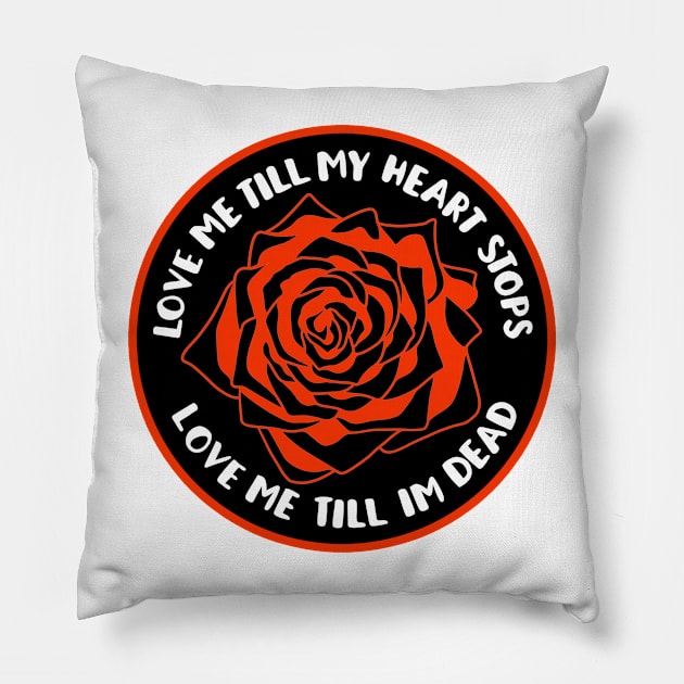 Love Me Rose Pillow by Nerdpins