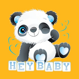 Hey Baby. Baby Panda Boy T-Shirt