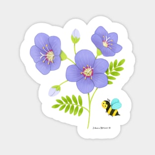 Jacobs Ladder Flowers and Bee Magnet