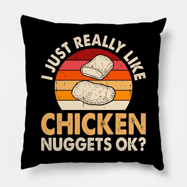 Powered By Chicken Nuggets T Shirt For Women T-Shirt T-Shirt Pillow by Xamgi