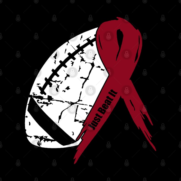 Sickle Cell Anemia Awareness Football Ribbon by KHANH HUYEN