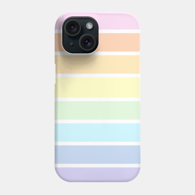 Pastel rainbow stripe - horizontal Phone Case by bettyretro