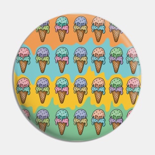 Ice cream pattern Pin