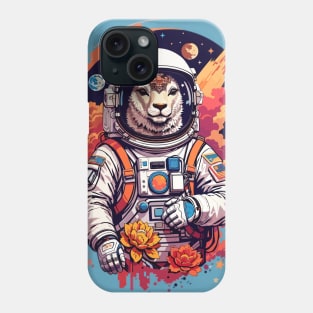 Astro Llama Exploring the Universe Phone Case